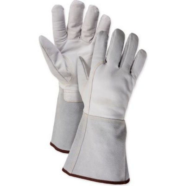 Wells Lamont Industrial Goatskin Welder Glove W/ Gauntlet Cuff, Wing Thumb, A2 Kevlar Lined, XL, 12PK Y2022XL